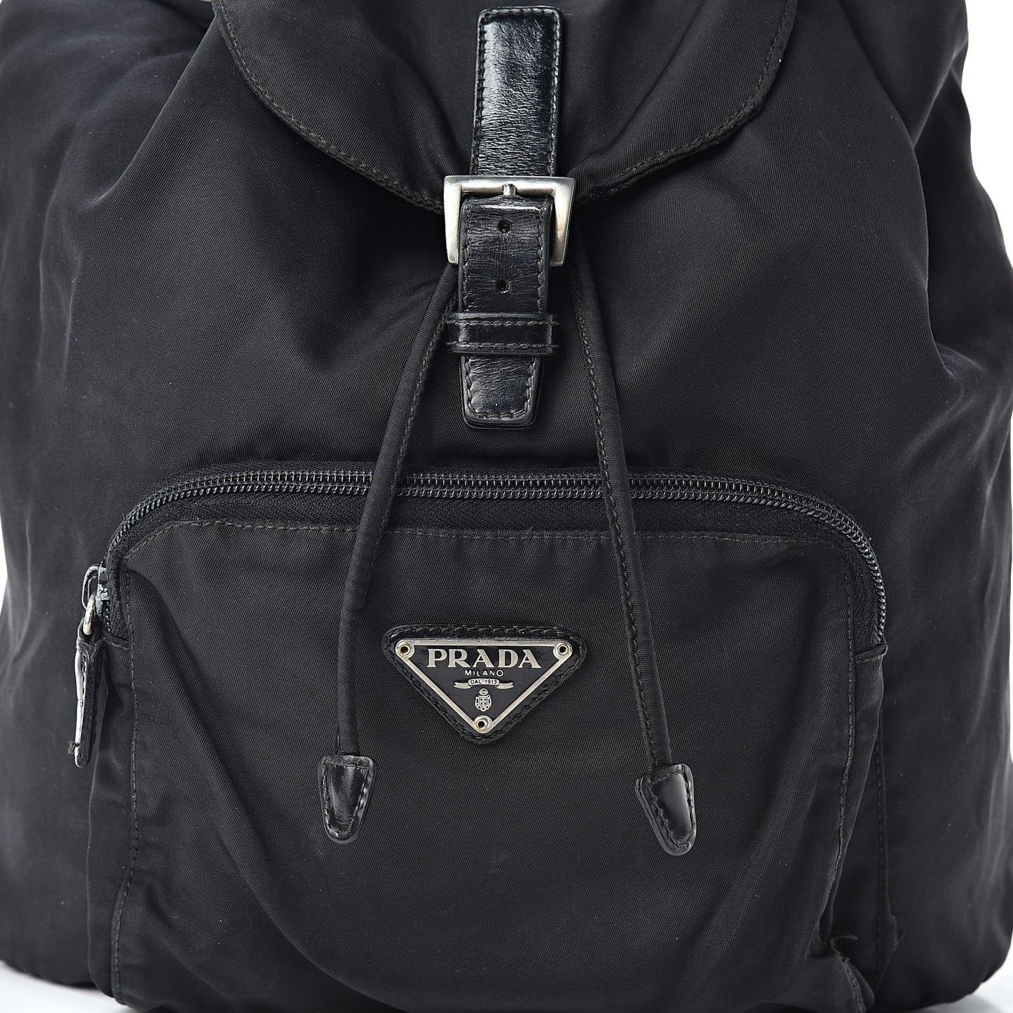 Tessuto Nylon Vela Cinch Backpack Black