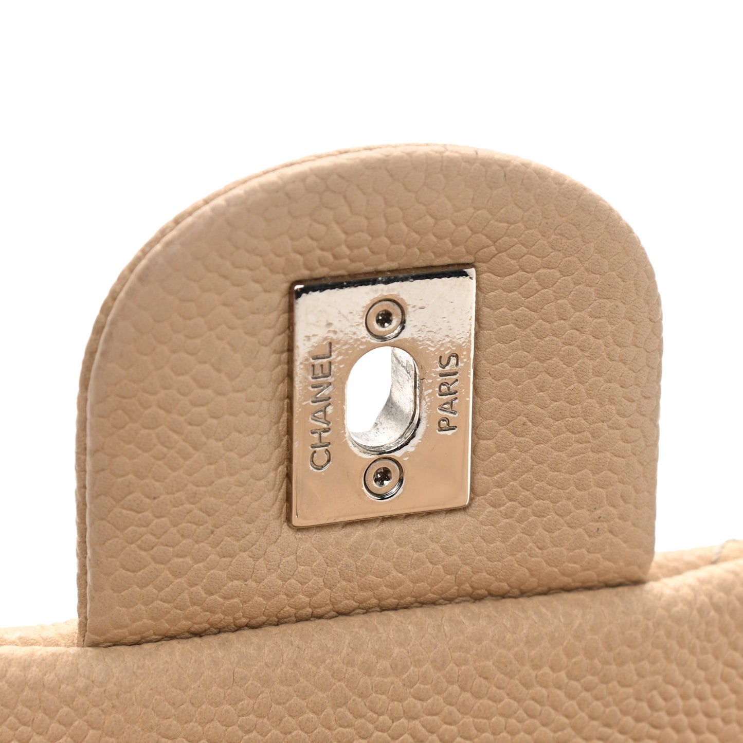 Caviar Quilted Medium Easy Flap Beige