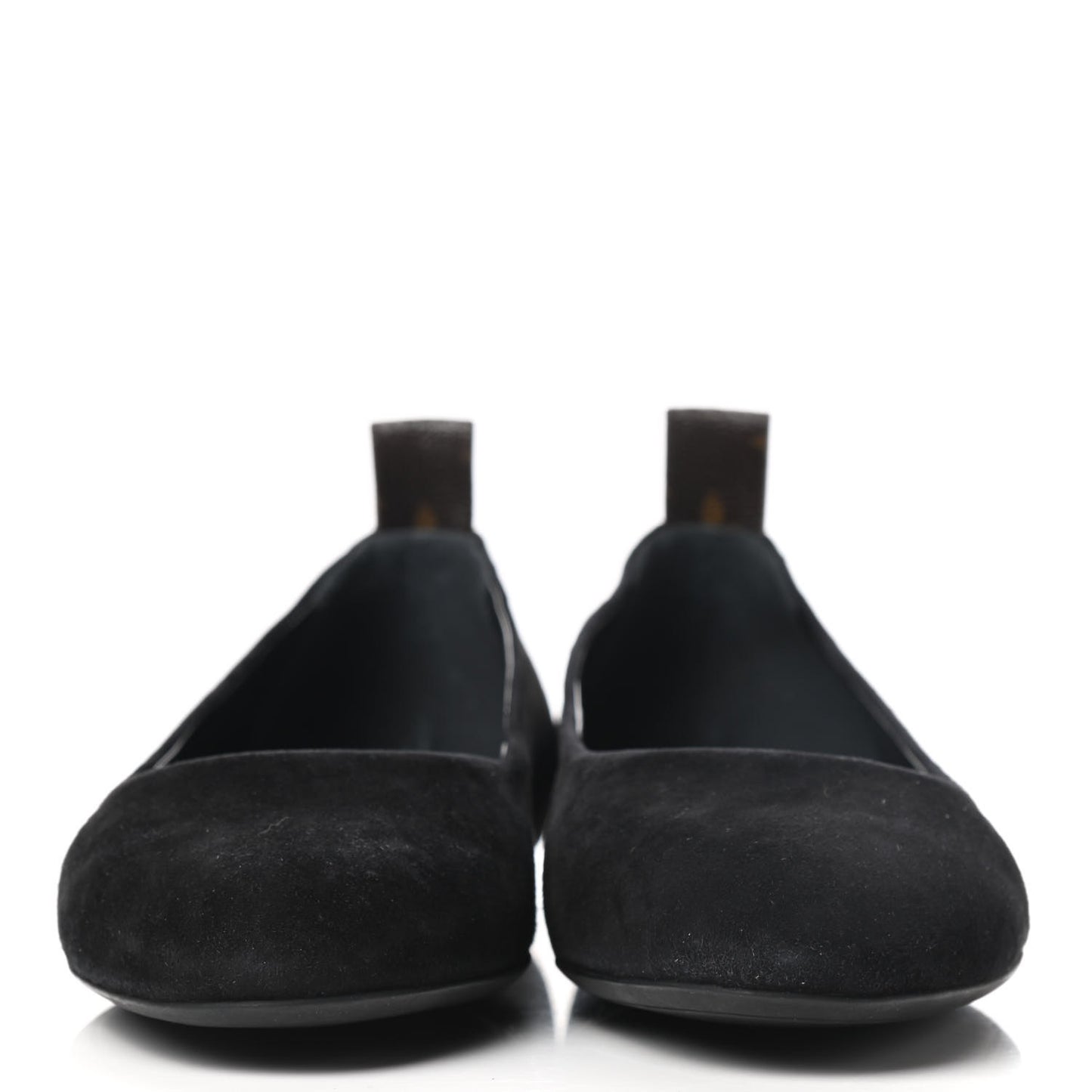 Suede Monogram Uniformes Ballet Flats 36 Black