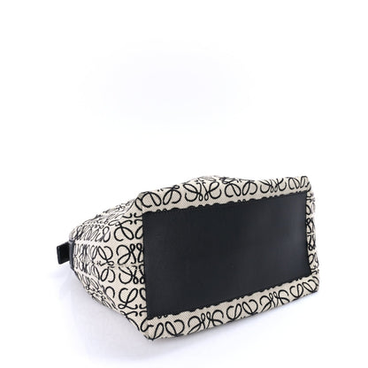 Loewe Jacquard Anagram Calfskin Large Cubi Bag Ecru Black 3 of 7