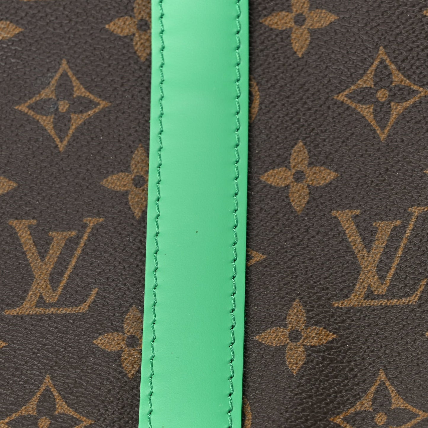 Monogram Macassar Keepall Bandouliere 50 Minty Green