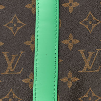 Louis Vuitton Monogram Macassar Keepall Bandouliere 50 Minty Green 6 of 8