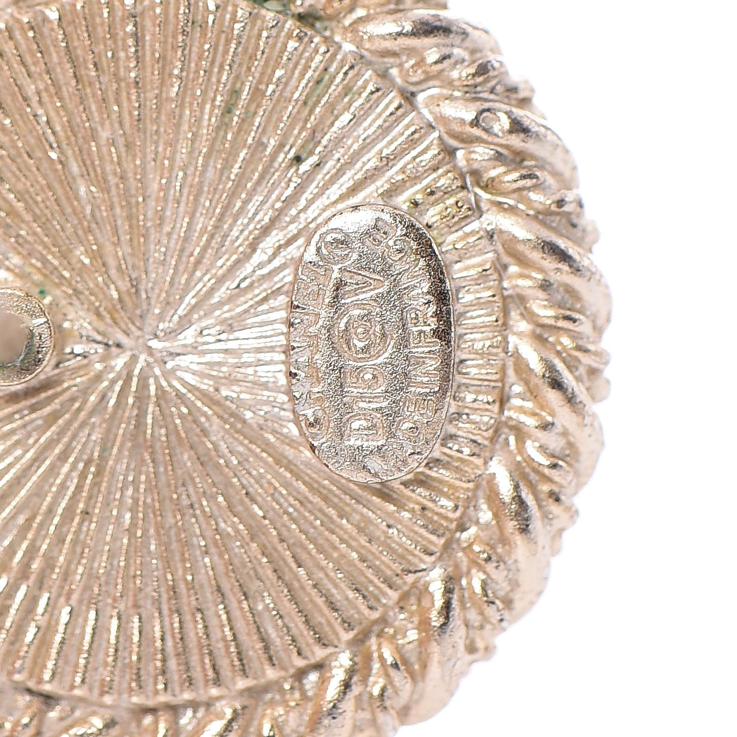 Chanel CC Button Earrings Silver Gold 5 of 5