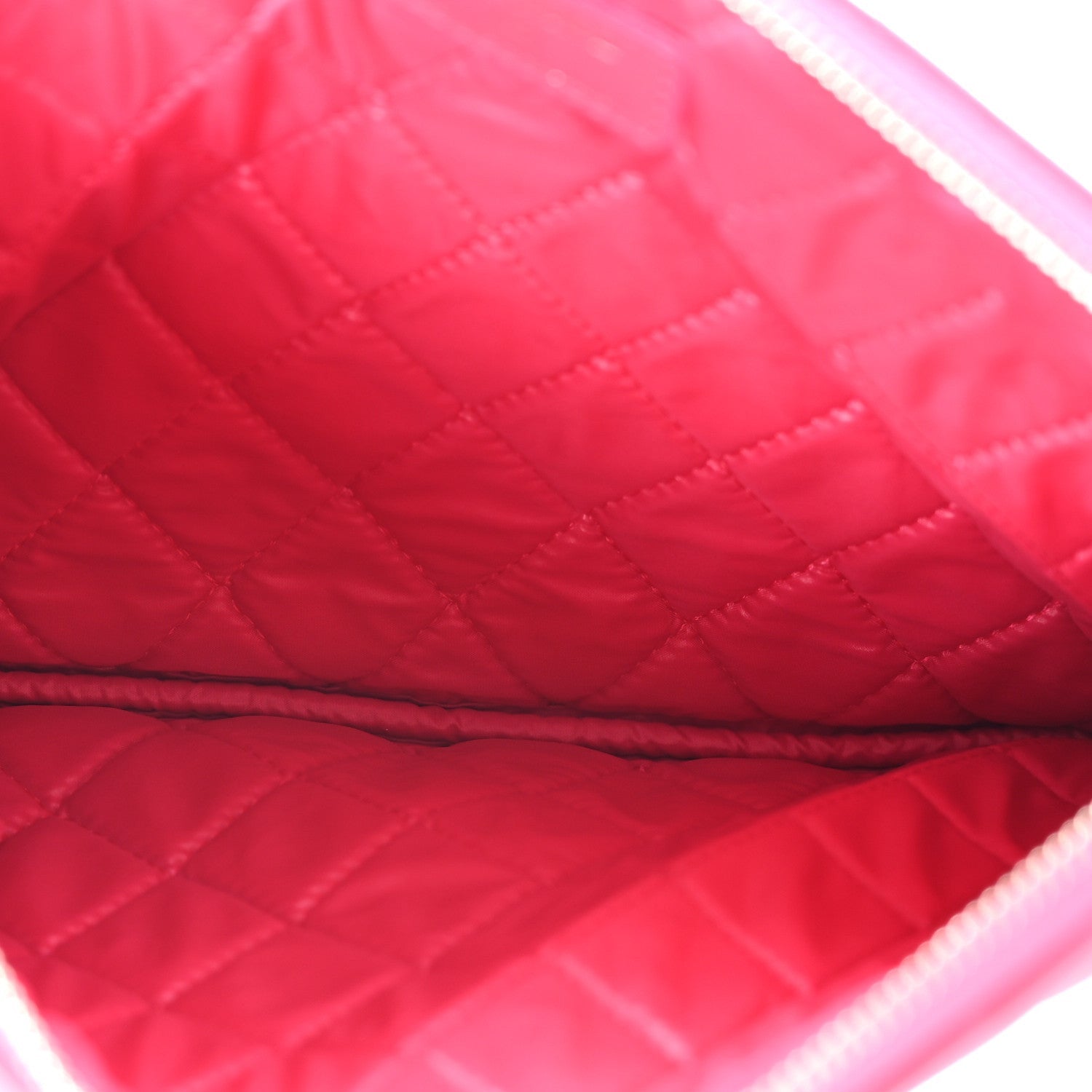 Chanel Lambskin Quilted Medium Cosmetic Case Dark Pink 5 of 7
