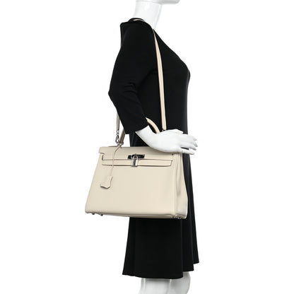 Hermes Togo Kelly Retourne 32 Craie 2 of 12