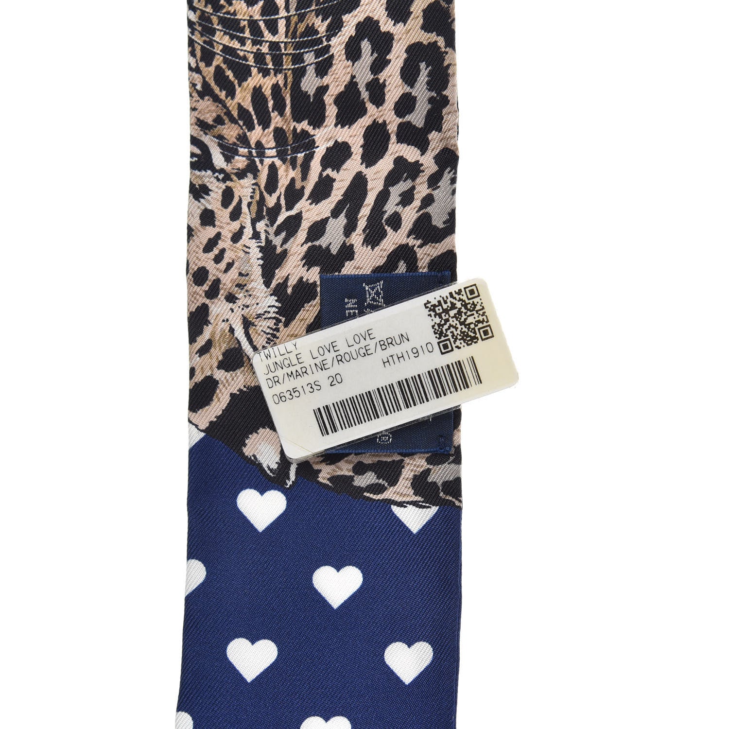 Hermes Silk Jungle Love Twilly Marine Rouge Brun 3 of 5