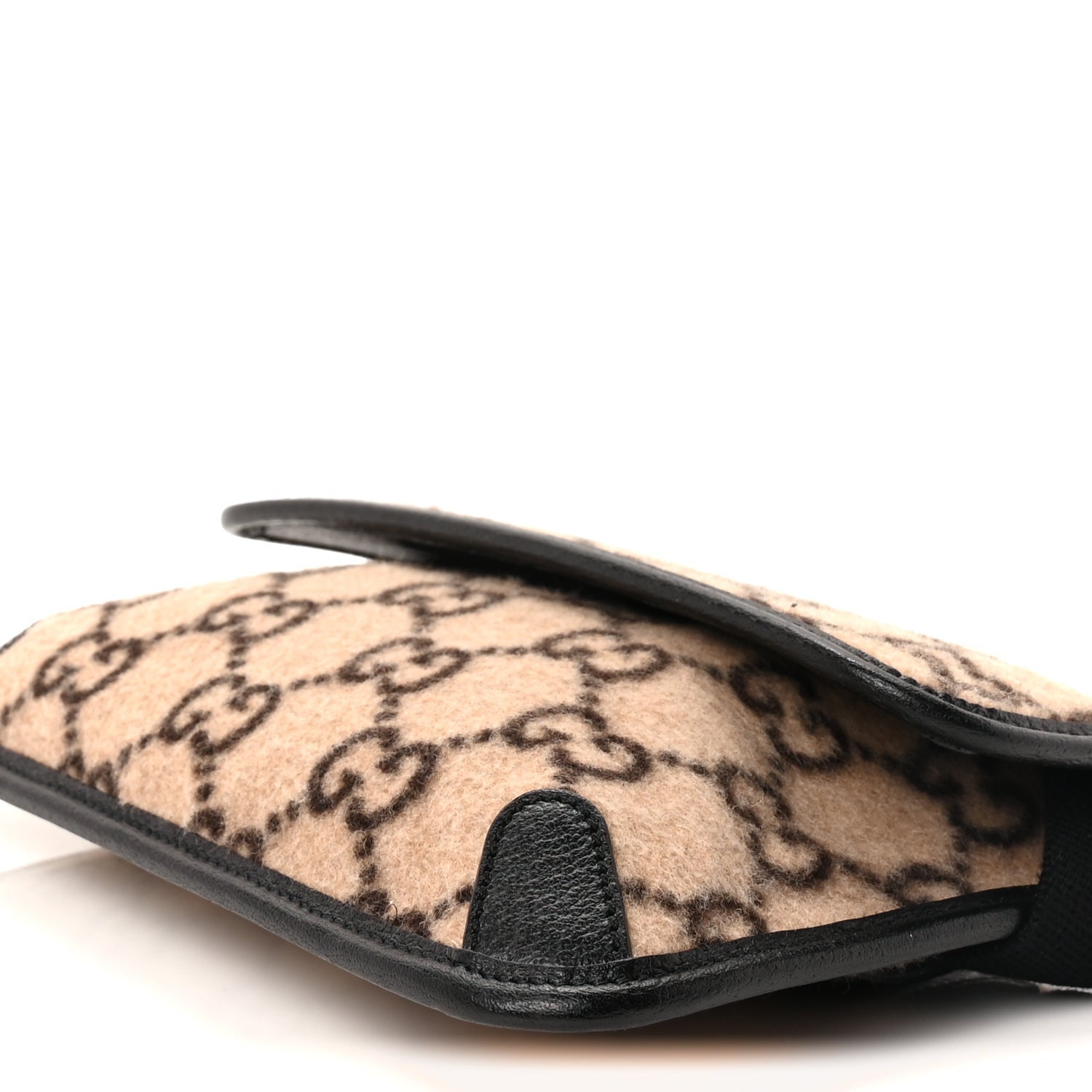 Gucci Covered Wool GG Monogram Slim Belt Bag  Beige 8 of 9