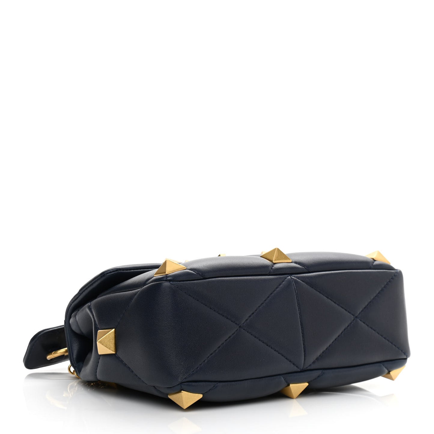 Nappa Medium Roman Stud Shoulder Bag Navy