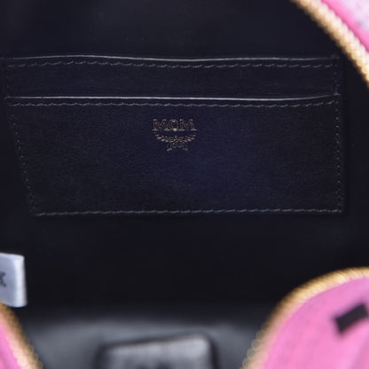 MCM Visetos Side Stud X-Mini Stark Bebe Boo Backpack Pink 6 of 7