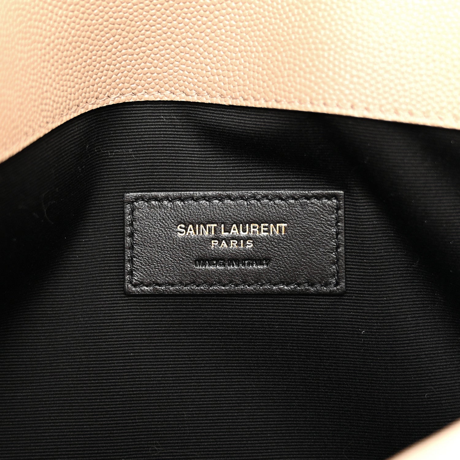 Saint Laurent Grain De Poudre Uptown Pouch Dark Beige 6 of 7