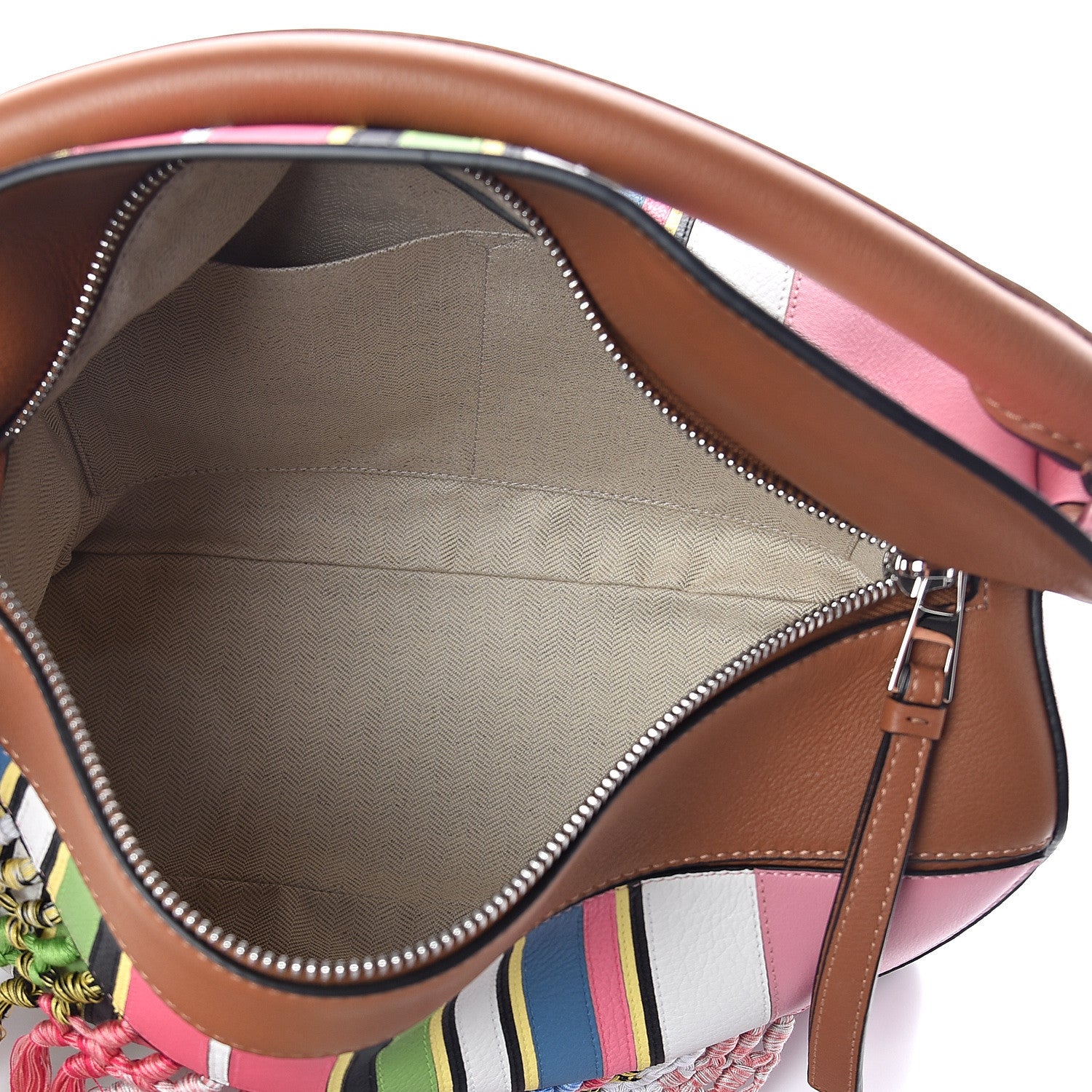 Loewe Calfskin Small Fringe Puzzle Bag Pink Multicolor 5 of 8