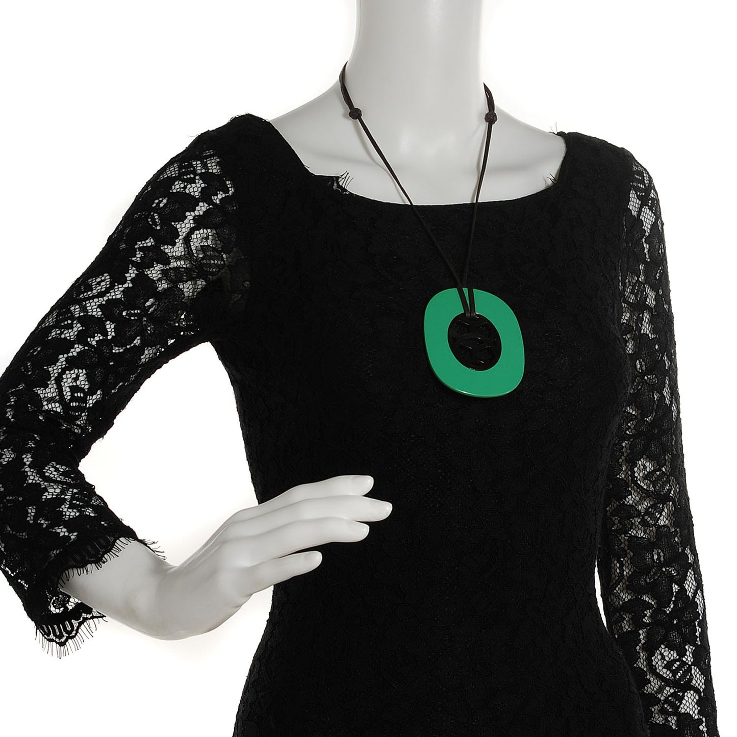 Buffalo Horn Lacquer Lift Necklace GM Bambou