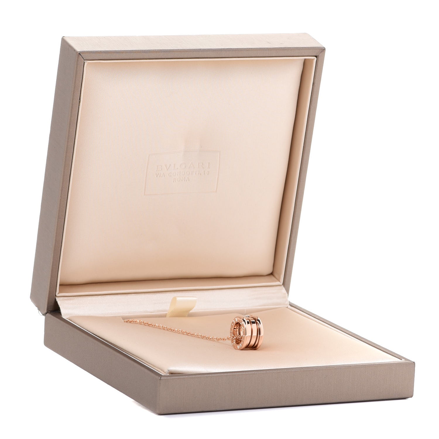 Bulgari 18K Rose Gold B.Zero1 Pendant Necklace 9 of 9