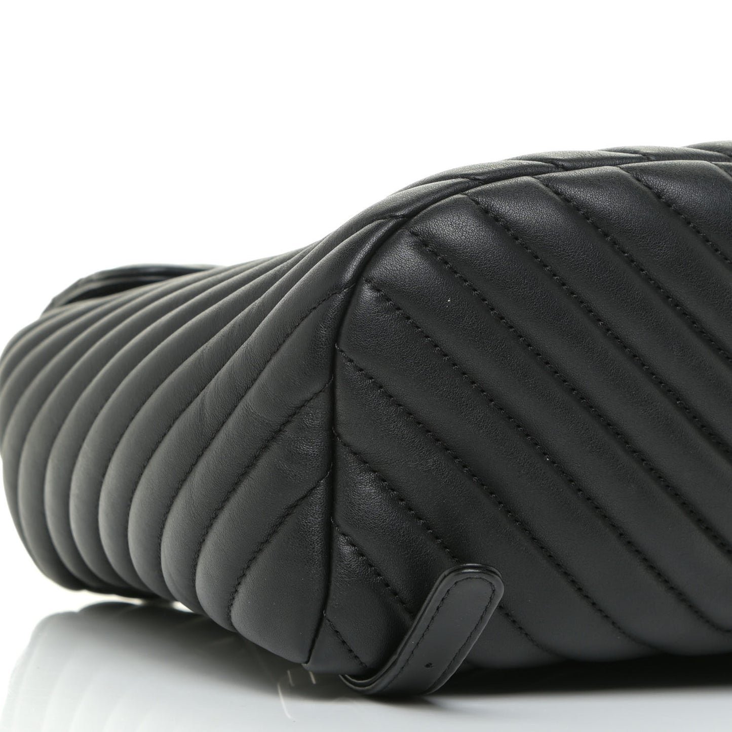 Calfskin Chevron Quilted Small Urban Spirit Backpack Black