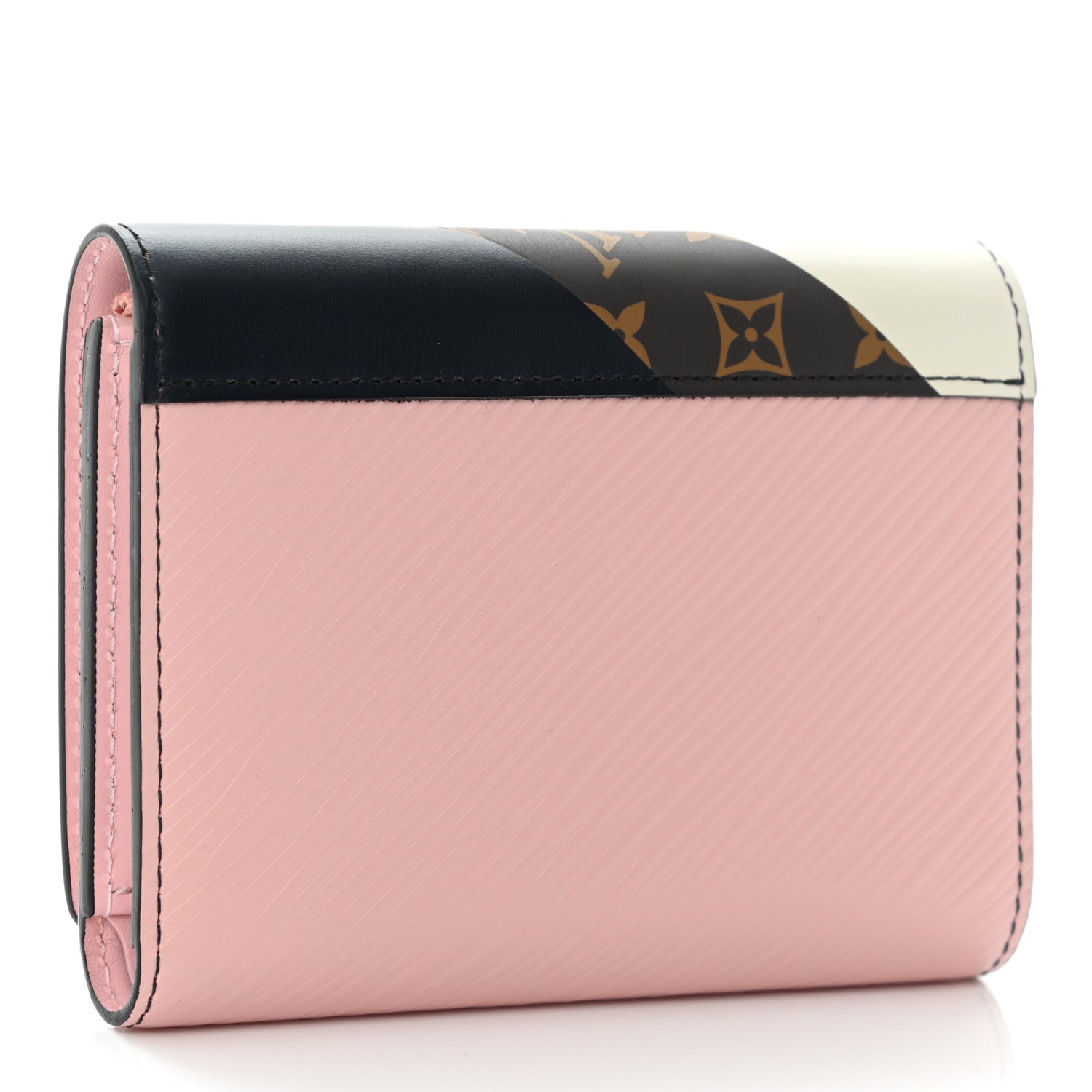 Louis Vuitton Epi Monogram Tape Twist Compact Wallet Rose White 3 of 8