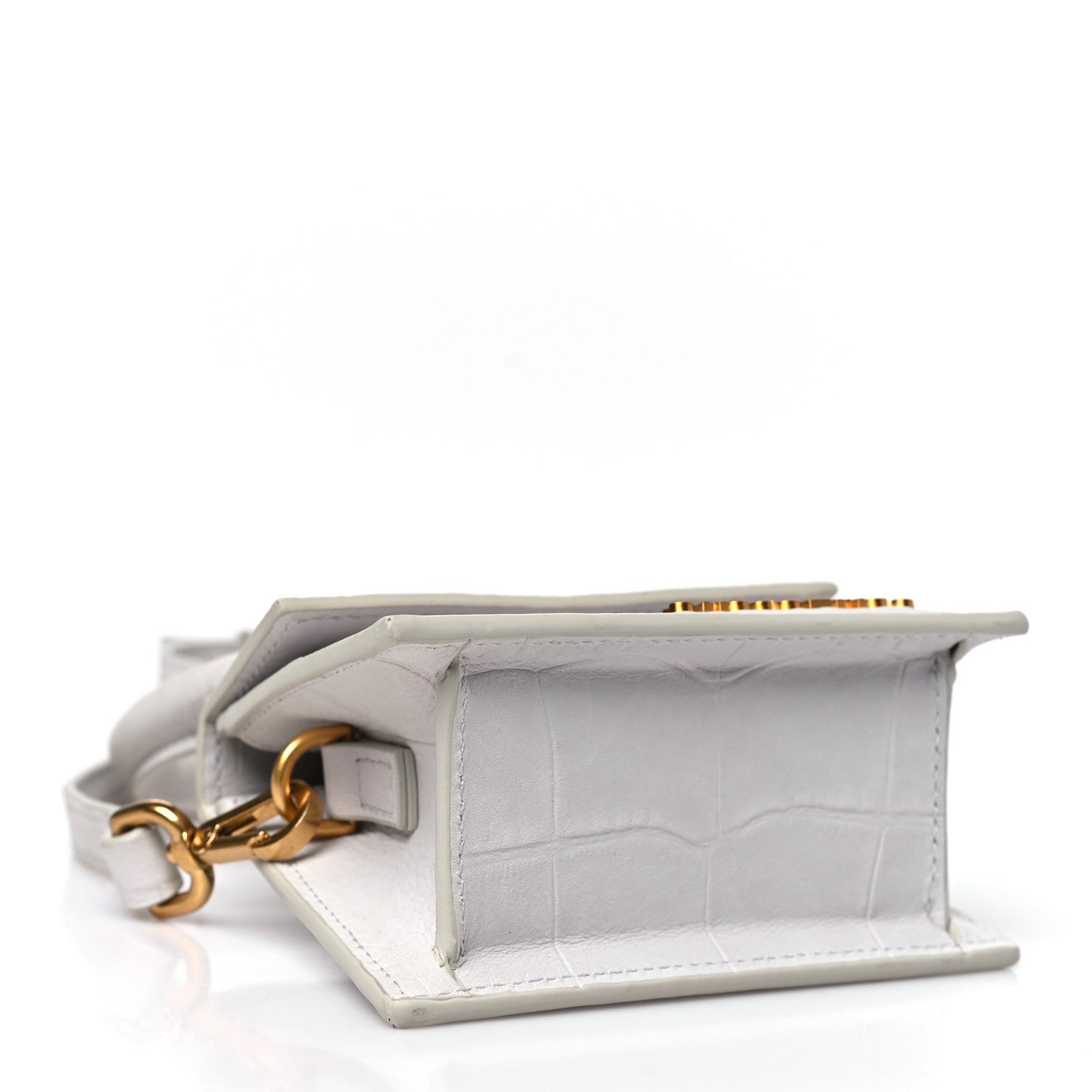 Jacquemus Suede Crocodile Embossed Le Chiquito Grey 4 of 7