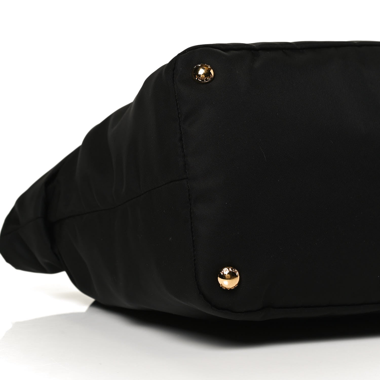 Prada Tessuto Nylon Calfskin Tote Black 9 of 10