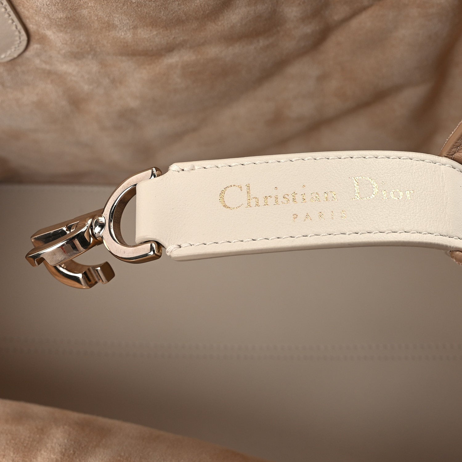 Christian Dior Calfskin Macrocannage Medium Toujours Biscuit Trench Beige 6 of 9