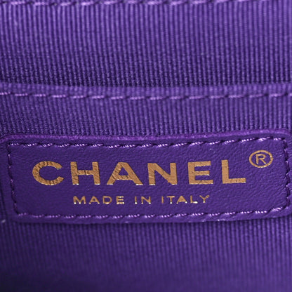 Chanel Tweed Sequin Quilted Baywatch Top Handle Flap Purple 6 of 10