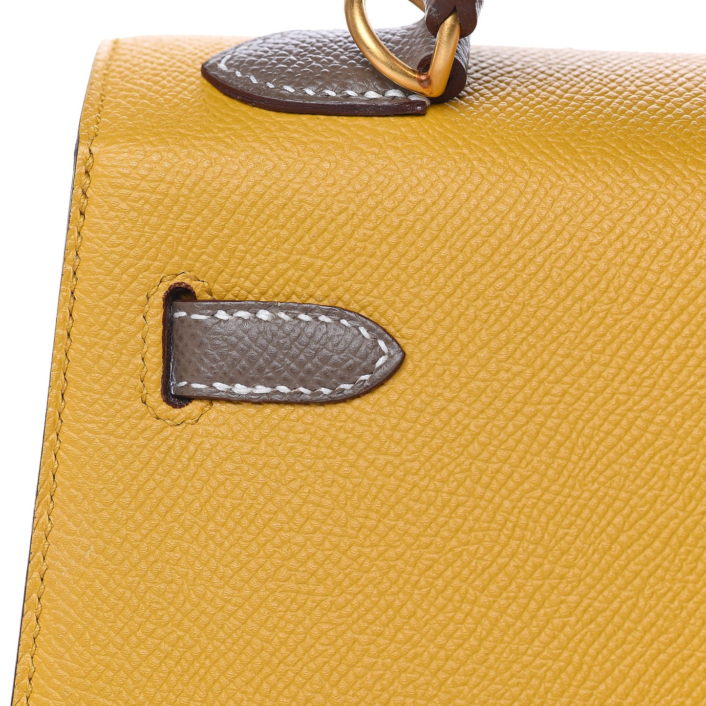 Epsom Horseshoe Kelly Sellier 25 Jaune Ambre Etoupe
