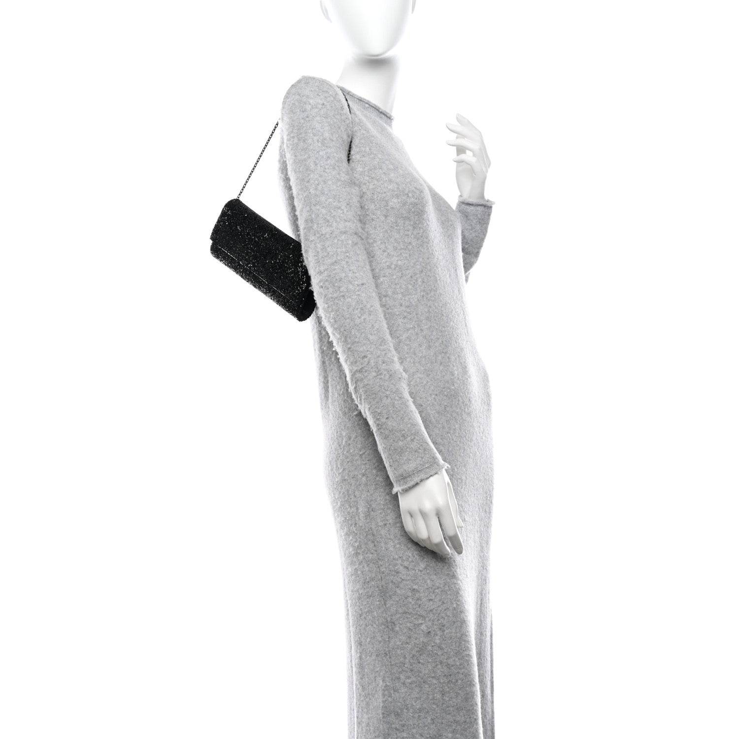 Judith Leiber Swarovski Crystal Perry Flap Clutch Black 1 of 11