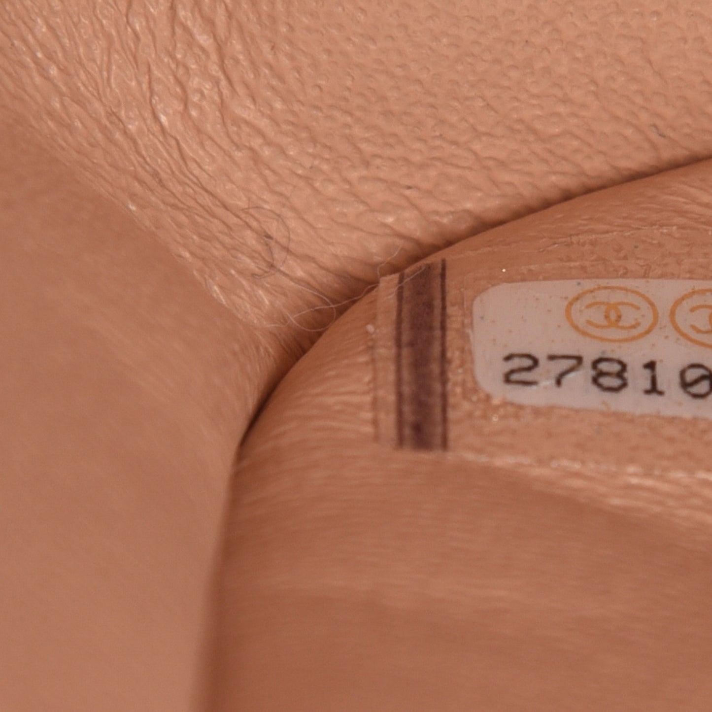 Caviar Chevron Quilted Medium Double Flap Beige