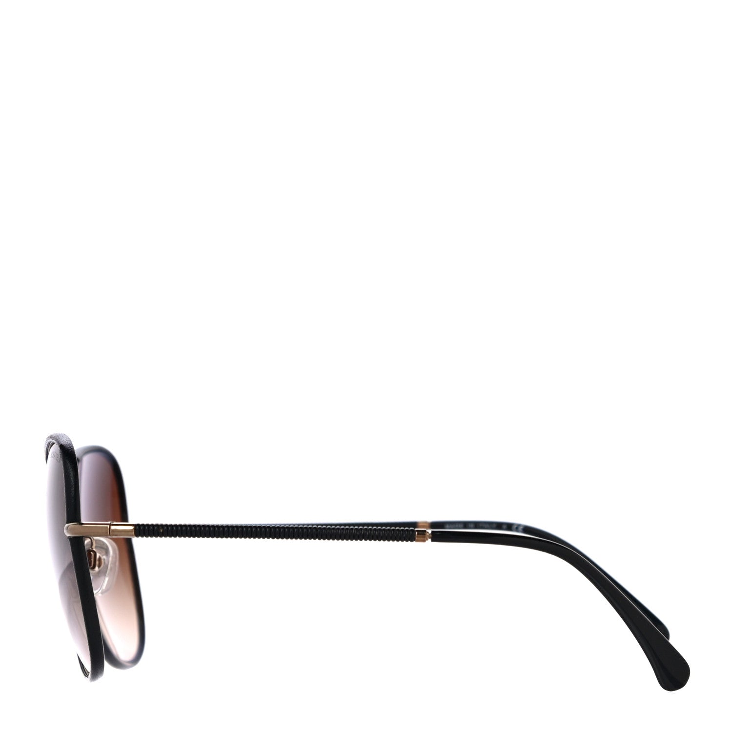 Chanel Metal Lambskin Pilot Fall Sunglasses 4227-Q Black 3 of 7