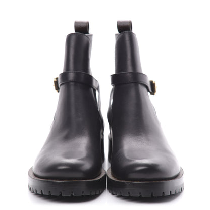 Louis Vuitton Calfskin Monogram Discovery Flat Ankle Boots 38.5 Black 2 of 8