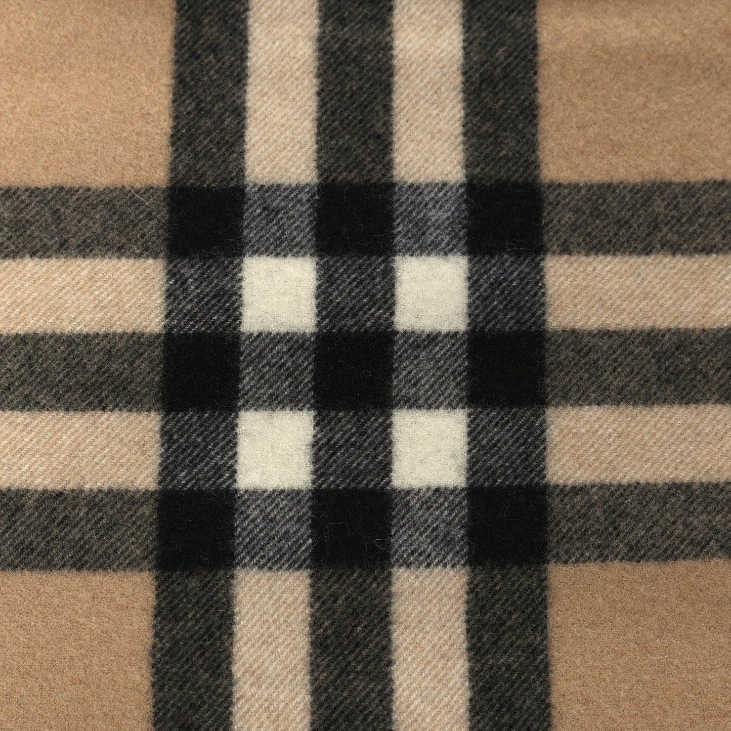 Wide Check Cashmere Scarf