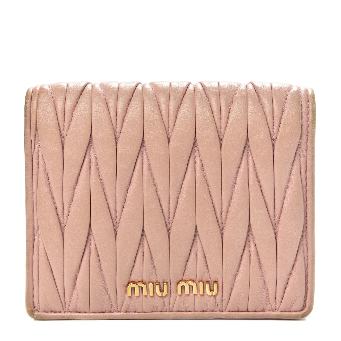 Nappa Matelasse Compact Wallet Orchidea
