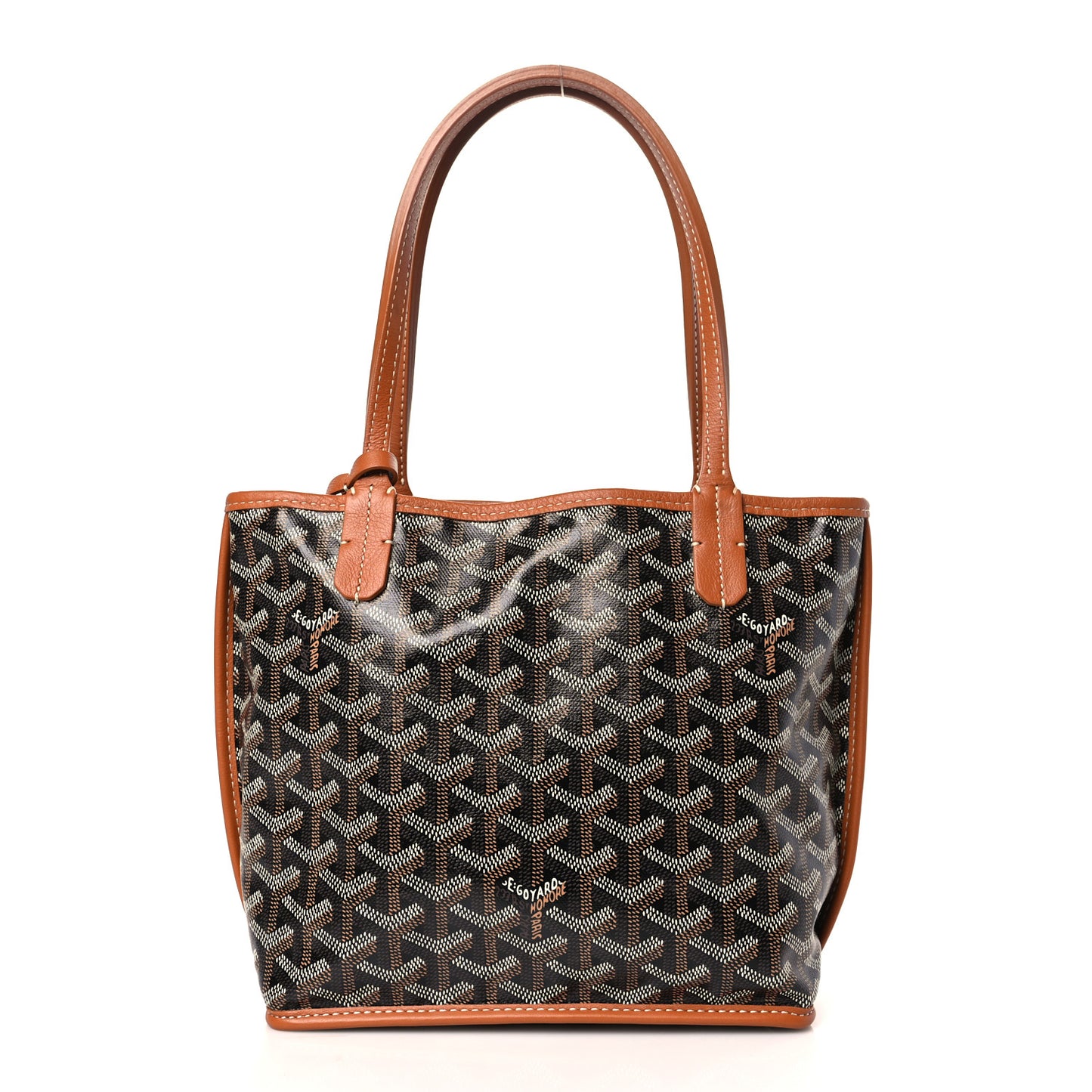 Goyardine Reversible Mini Anjou Black Gold