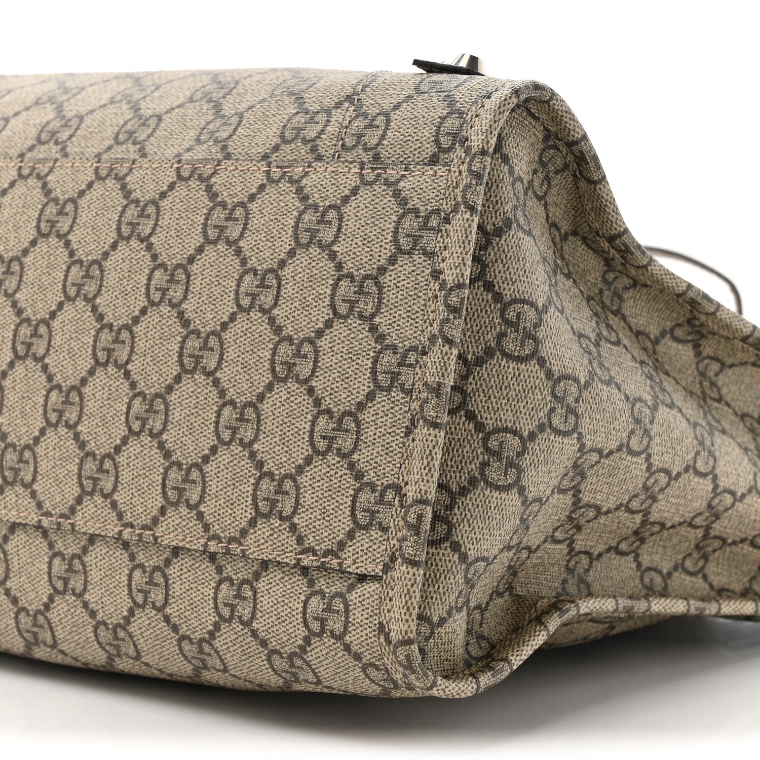 Balenciaga X GUCCI GG Supreme Monogram Neo Classic Silver Hardware City Beige Ebony 10 of 11