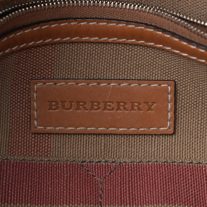 Burberry Canvas Mega Check Medium Ashby Hobo Saddle Brown 5 of 12