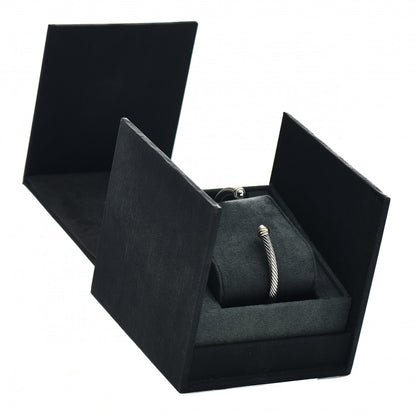 David Yurman Sterling Silver 18K Yellow Gold 4mm Cable Classics Bracelet 4 of 4