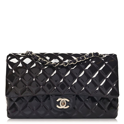 Chanel Patent Quilted Medium Double Flap Purple 1 of 11