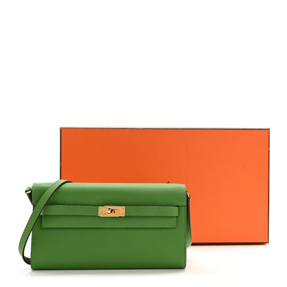 Hermes Epsom Kelly Wallet To Go Vert Yucca 13 of 13