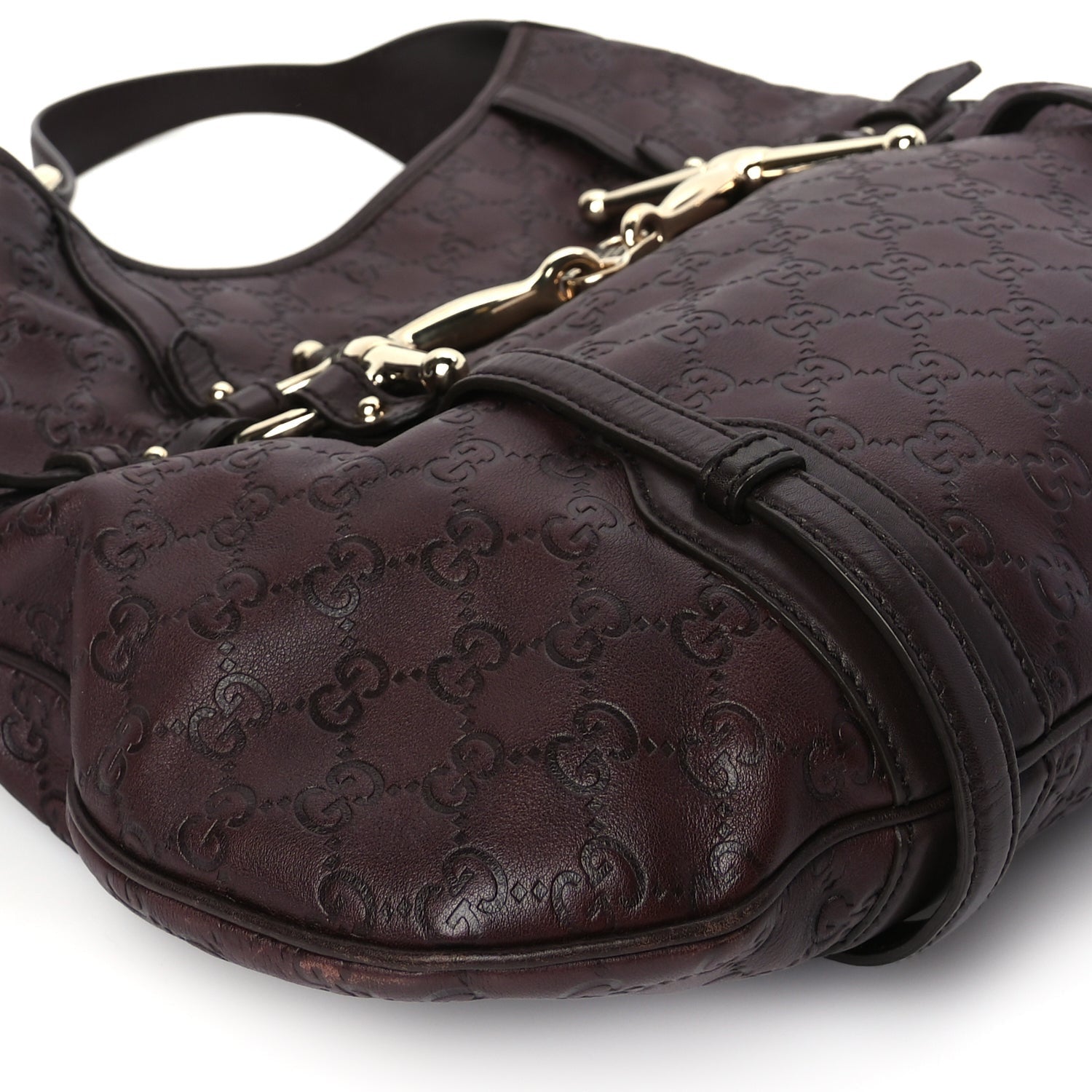 Gucci ssima 85th Anniversary Horsebit Hobo Burgundy 7 of 8