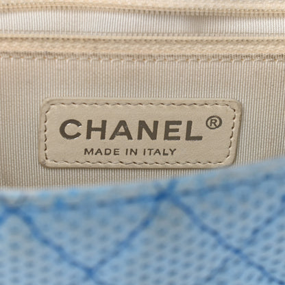 Chanel Neoprene Quilted Medium Single Flap Blue 6 of 10