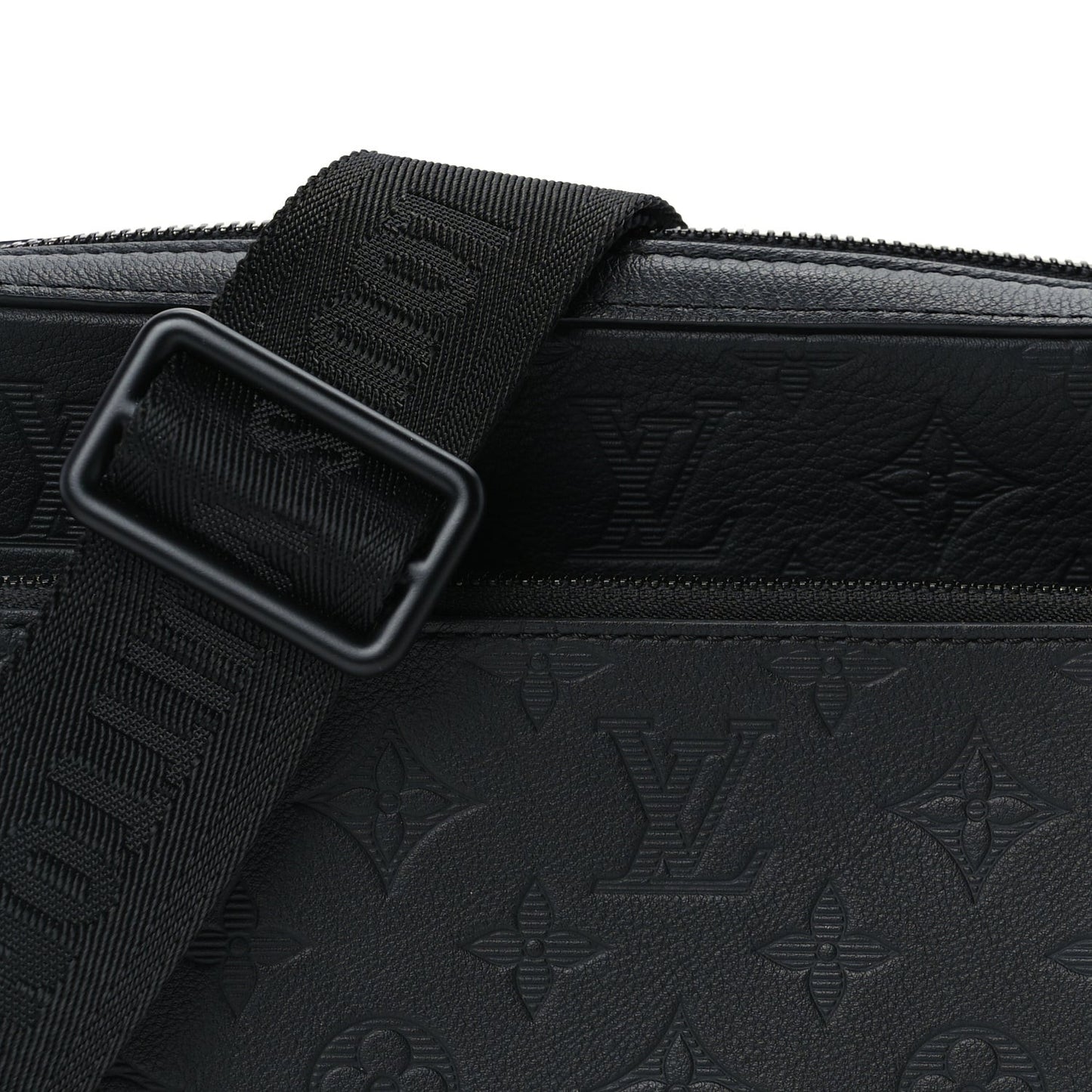 Calfskin Monogram Shadow Trio Messenger  Black