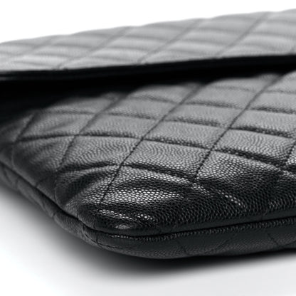 Chanel Caviar Quilted Large Golden Class Pouch Black 9 of 11