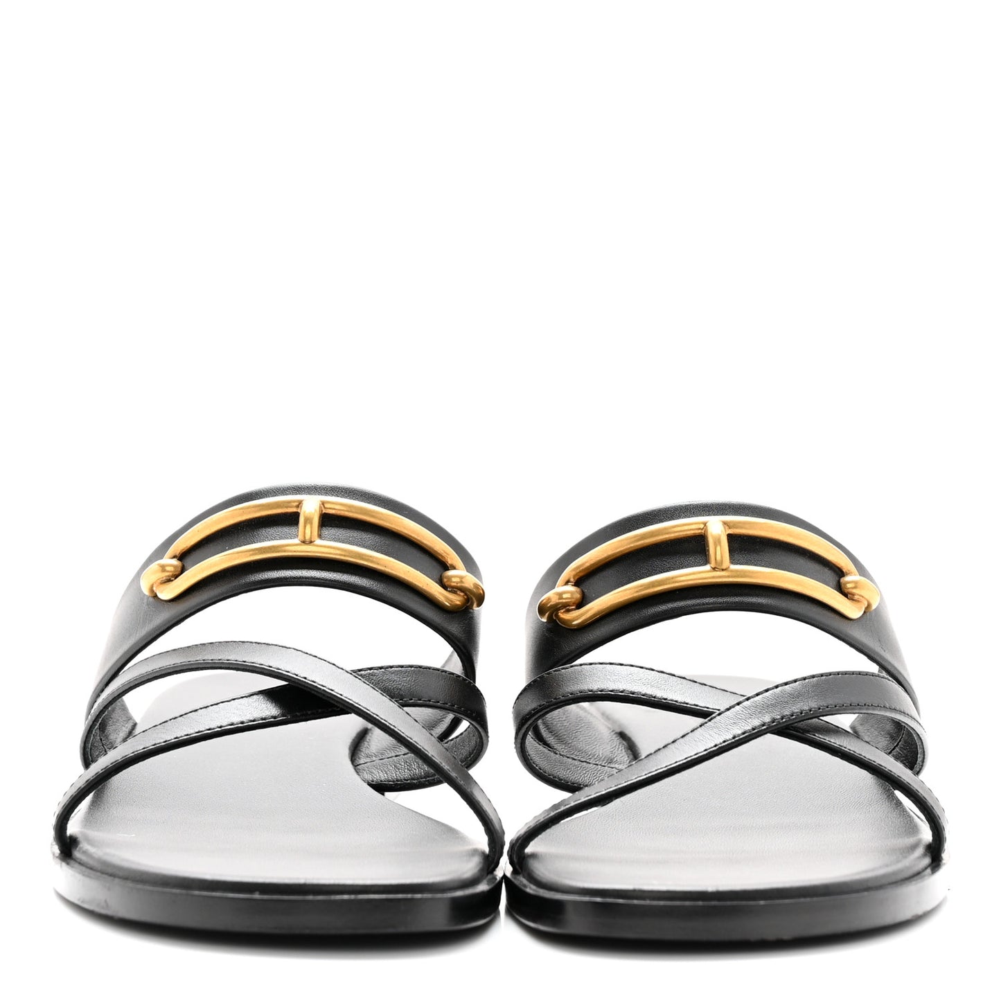 Calfskin Claire Sandals 36.5 Black