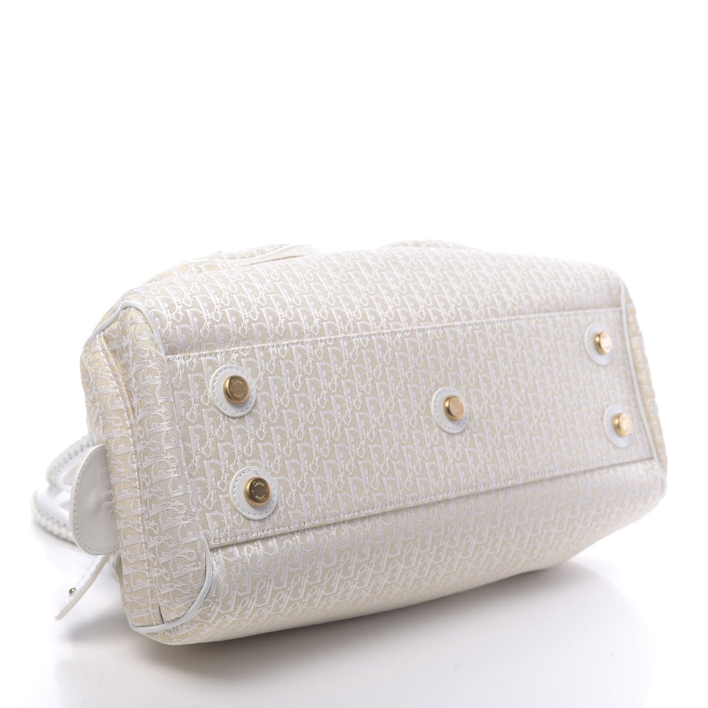 Monogram Large My Dior Frame Pocket Satchel White