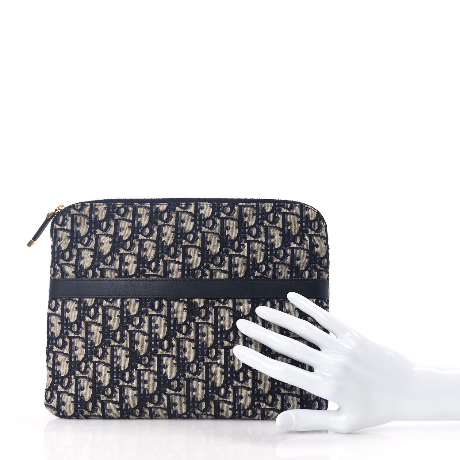 Christian Dior Oblique Travel Pouch Navy Blue 2 of 7