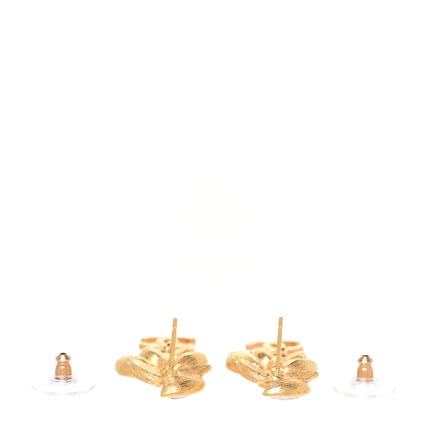 Crystal Sparkling Wheat CC Drop Earrings Gold