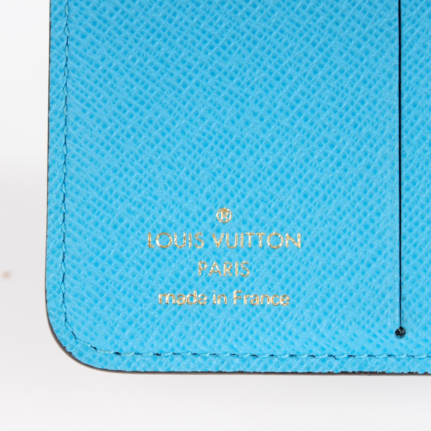 Monogram Groom Compact Zip Wallet Blue