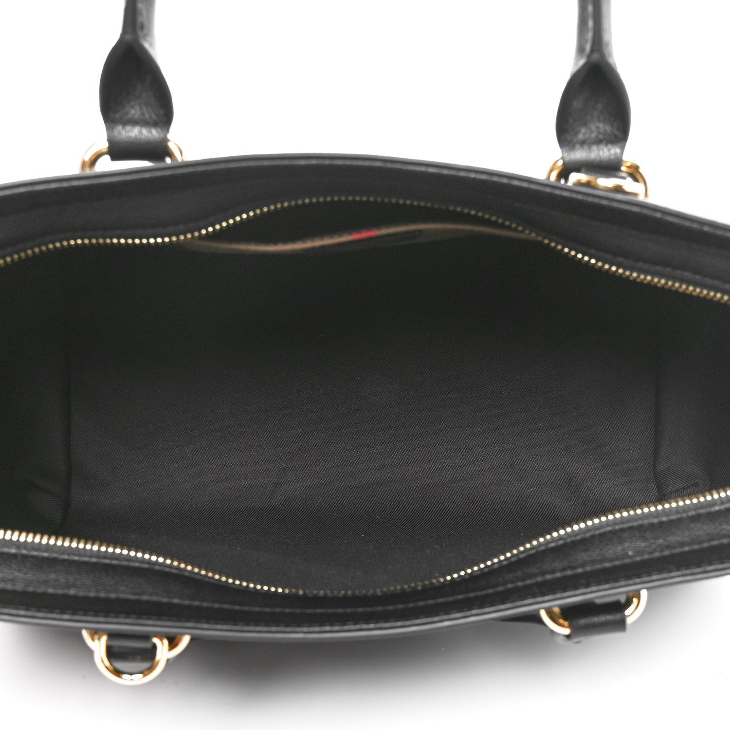 Burberry Calfskin Mega Check Small Banwell Tote Black 5 of 7