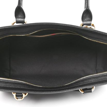 Burberry Calfskin Mega Check Small Banwell Tote Black 5 of 7