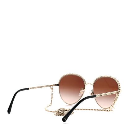 Chanel Chain Pantos Sunglasses 4242 Gold Brown 4 of 9
