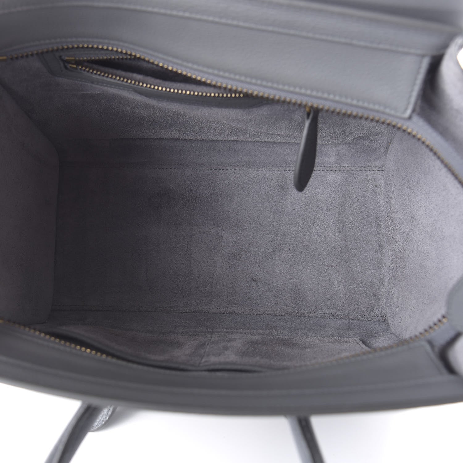 Celine Drummed Calfskin Micro Luggage Kohl 5 of 10