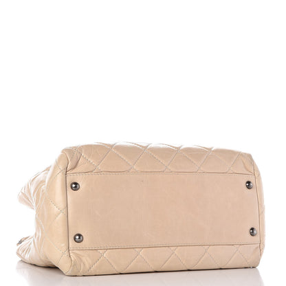Chanel Glazed Calfskin Quilted Tote Light Beige 4 of 12